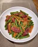 String Beans with Chinese Sausage
