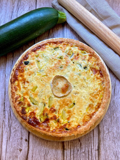 Una foto de Quiche de calabacín y queso de cabra en Airfryer