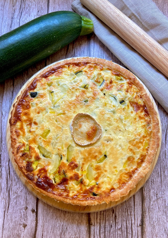 Una foto de Quiche de calabacín y queso de cabra en Airfryer