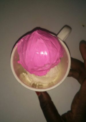 A picture of Strawberry and vanilla icecream.