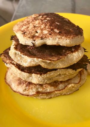 Una foto de Pancake de banana y salvado de avena! Delicioso!