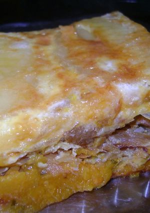 Una foto de Moldeado de bacalao papa y zapallo