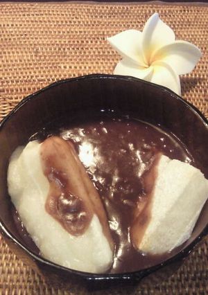 A picture of Easy Ozoni with Store-Bought Anko (Sweet Red Bean Soup).