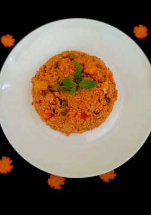 A picture of Broken wheat veg biryani.
