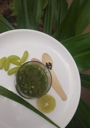 A picture of Aloe vera grapes healthy mocktail.