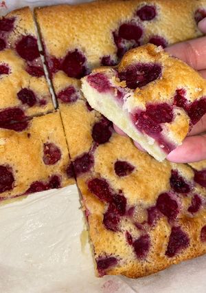 Une photo de Brownies chocolat blanc/framboise