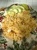 ข้าวผัดไข่ใส่กุ้ง ￼