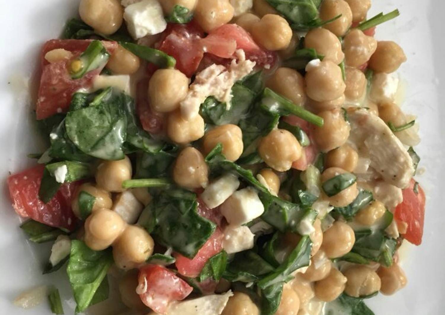 Ensalada de garbanzos con pollo Receta de irune Cookpad