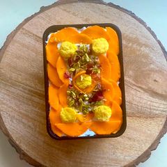 A picture of Mango Rasmalai Trifle.