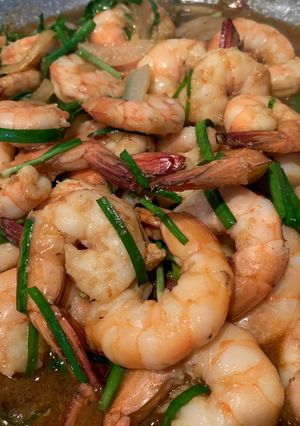 Foto resep Tumis Udang Kucai Saus Tiram