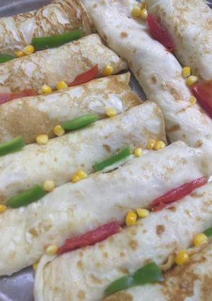 A picture of Chicken pancakes.