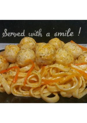 Foto resep Pasta Bakso Ayam Saos Tomat Enak & Simple