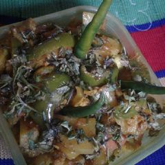A picture of Aloo gobhe with shimla mirch.