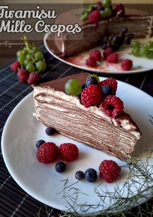 Foto resep Tiramisu Mille Crepes (Creamy and Melt in your mouth! 😋👍)