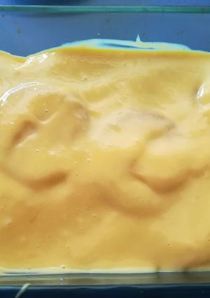 Una foto de Postre sencillo de mango