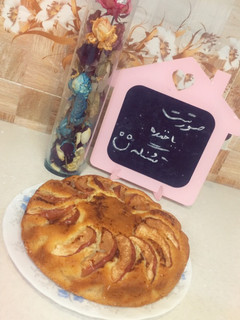 عکسی از دستور کیک سیب و دارچین🍏
