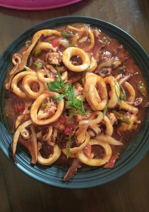 Foto resep Cumi asam manis simple