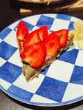Tarte aux fraises créme pâtissière matcha