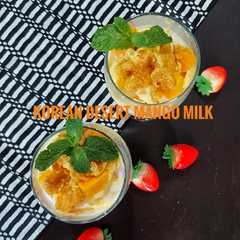 A picture of Korean Desert Mango Milk.