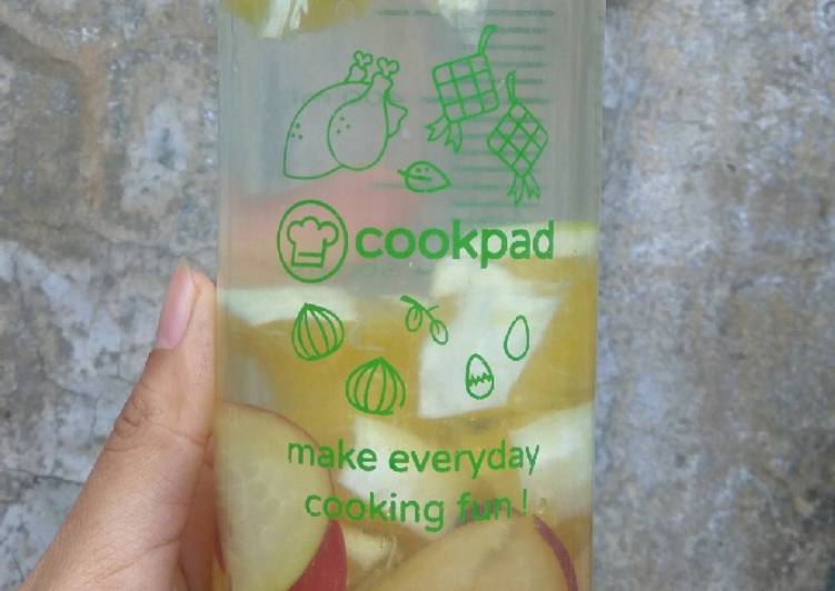 Cara Gampang Menyiapkan Day 20 - Infused Water - JSR - Buah (jeruk+plum) Anti Gagal