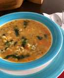 Arvejitas partidas con arroz
