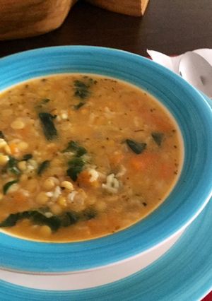 Una foto de Arvejitas partidas con arroz