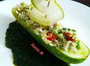 A picture of hung curd and cucumber