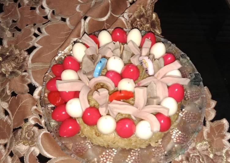 Cake mie instan merah putih