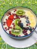 Smoothie de Avena con Leche de Soja y frutas frescas de la estación !!