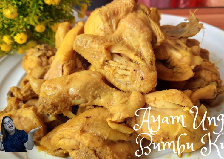 Resep Baru Ayam Ungkep Bumbu Kuning,tinggal goreng Enak dan Sehat