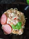 Spaghetti with Cream Sauce