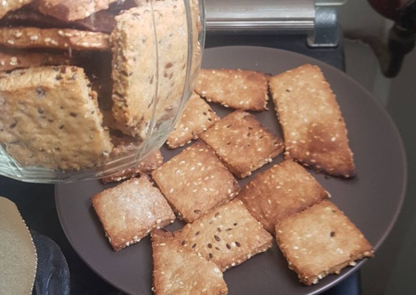 Crackers au sésame et blé complet