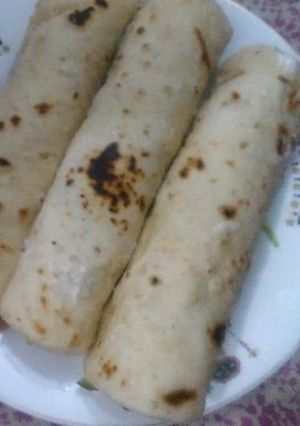 A picture of Chicken pita roll.