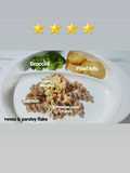 PASTA w/ SALMON, BROCCOLI & FRIED TOFU (Mpasi 8 bulan 4bintang)
