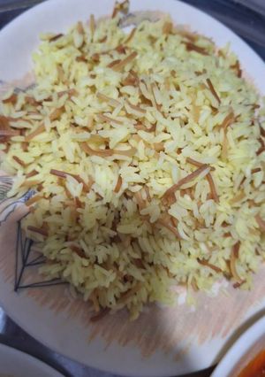 عکسی از دستور رشته پلو باگوشت قلقلی چرخ کرده