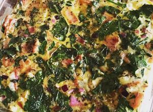 Una foto de Quiche de espinacas