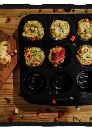 Omlett szerű muffin falatkák recept fotója