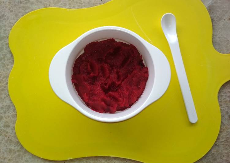 Resep: Mpasi 7 bulan beetroot mash potatoes yang Enak