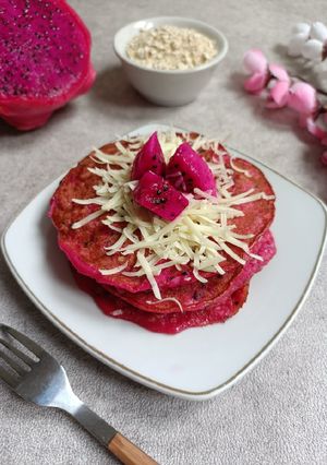 Foto resep Pancake Oat Buah Naga