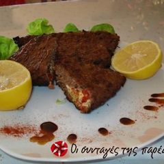 A picture of Stuffed "Goliath" burgers.