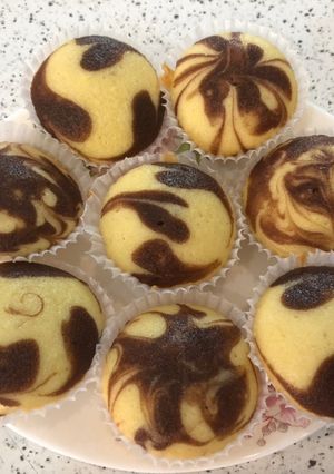 عکسی از دستور کاپ کیک دورنگ 🧁