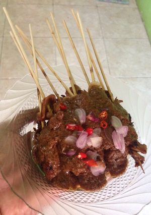 Foto resep Sate jamur tiram bumbu kacang