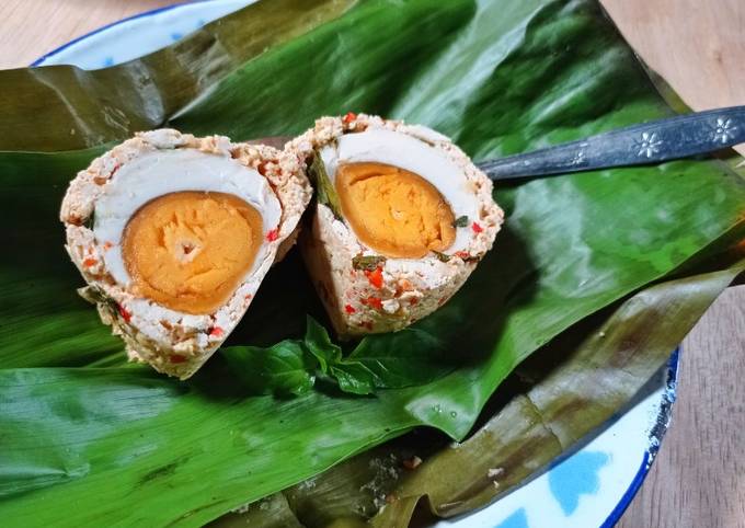 Resep Pepes tahu kemangi telur asin Resep Pepes tahu kemangi telur asin