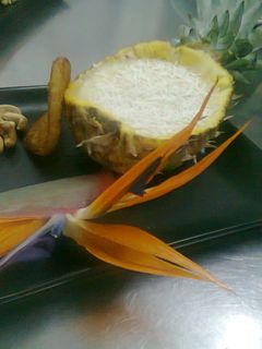 Una foto de Arroz con piña y coco