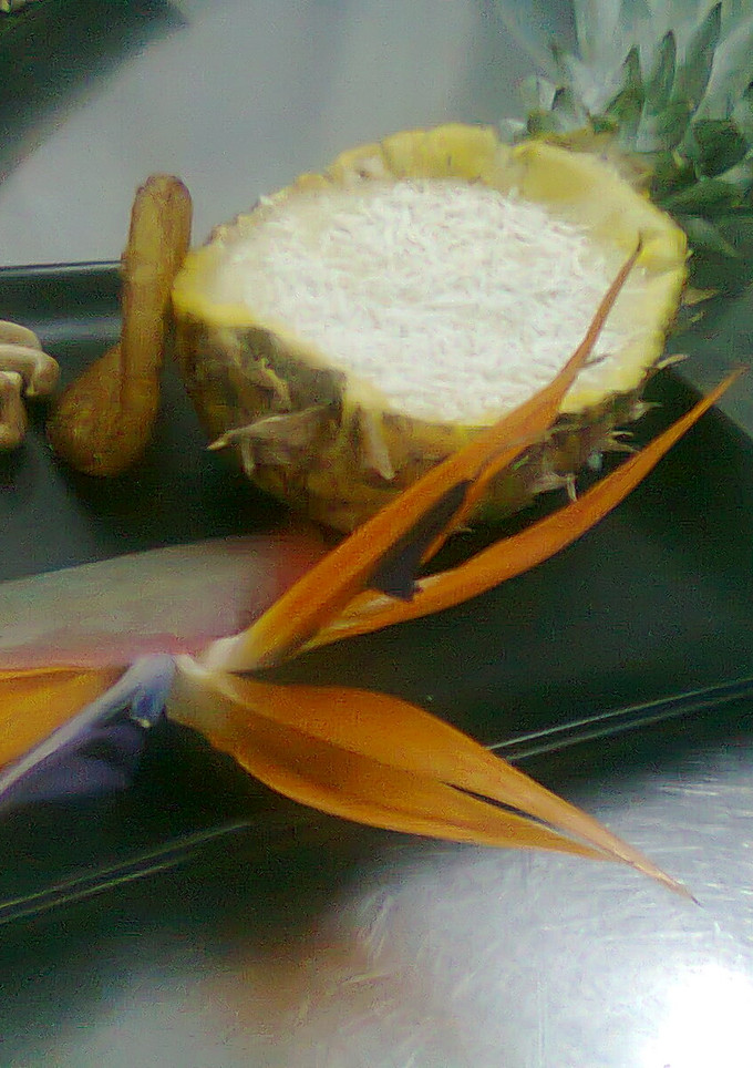 Una foto de Arroz con piña y coco