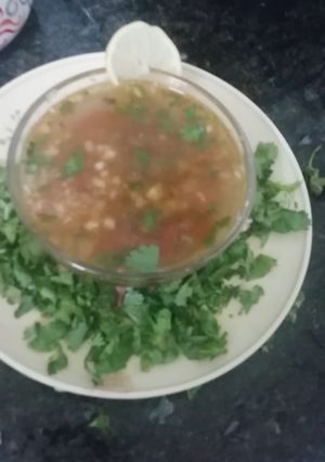 A picture of Vegetable soup.
