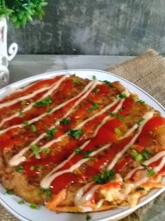 Foto resep Pizza Sayuran ala Okonomiyaki