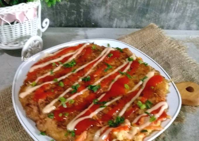 Langkah Mudah untuk Membuat Pizza Sayuran ala Okonomiyaki Anti Gagal