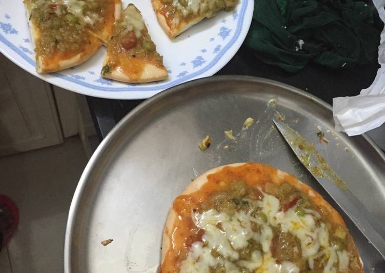 Simple Way to Cook Perfect Pav Bhaji Pizza