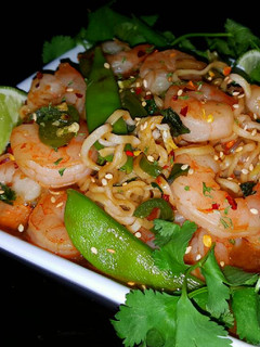 A picture of Mike's Spicy Thai Shrimp Ramen Noodles.